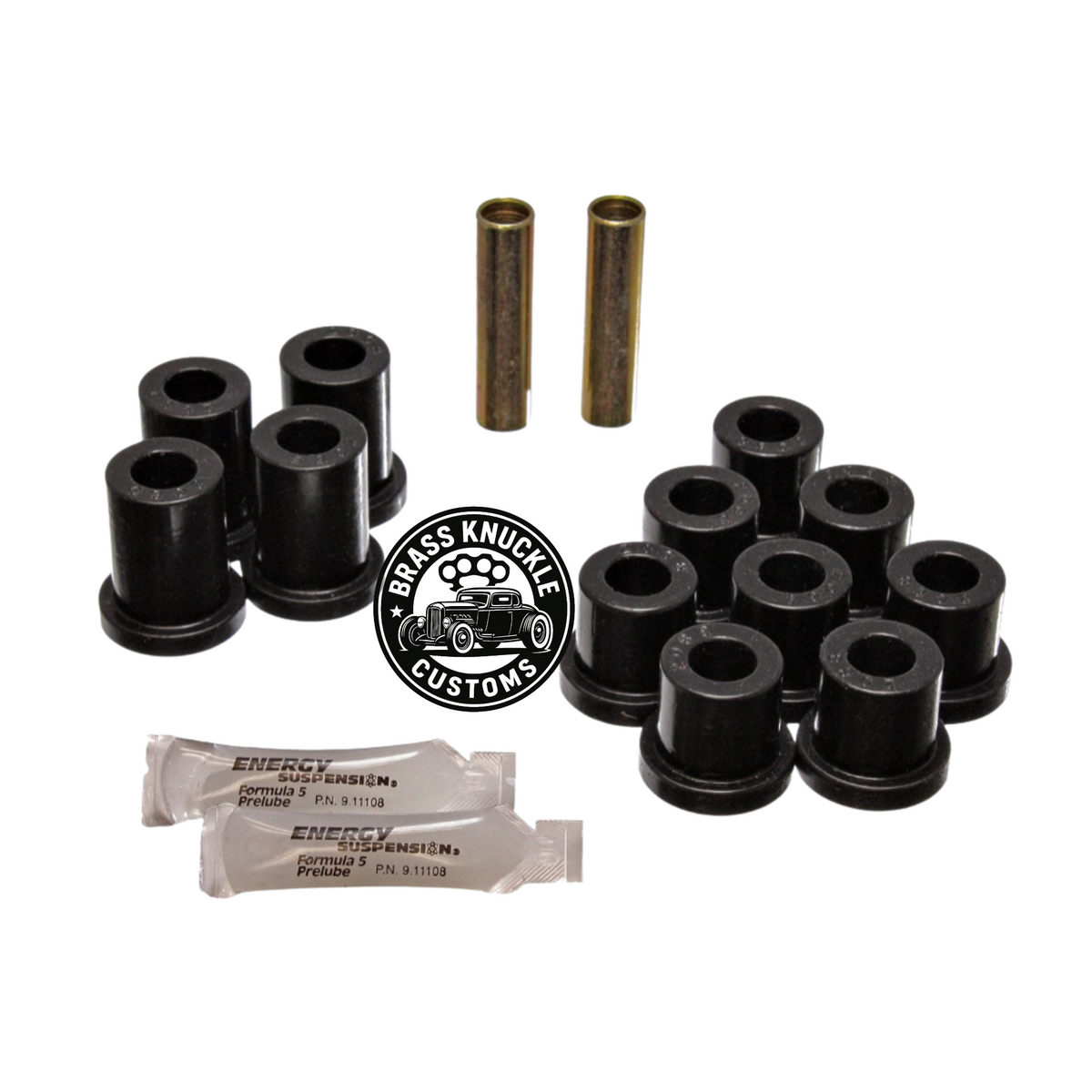 Polyurethane Rear Leaf Spring & Shackle Bushing Set - Chev Bel Air 1956-57